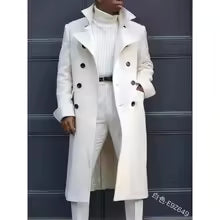 Men's Trench Coat – Classic Cut – Relaxed Fit – Double-Breasted – Knee Length