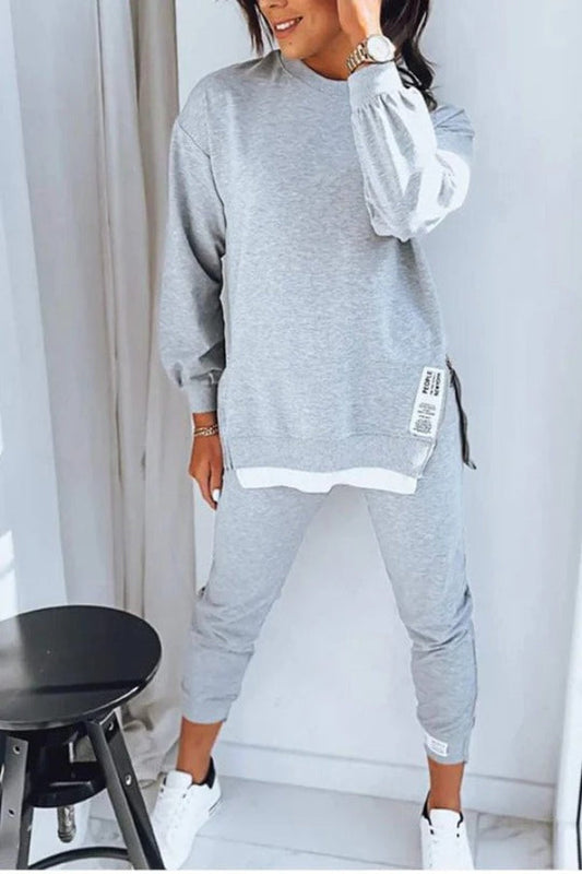 Women's Loungewear Set – Oversized Sweatshirt and Tapered Joggers – Soft Comfort Fit
