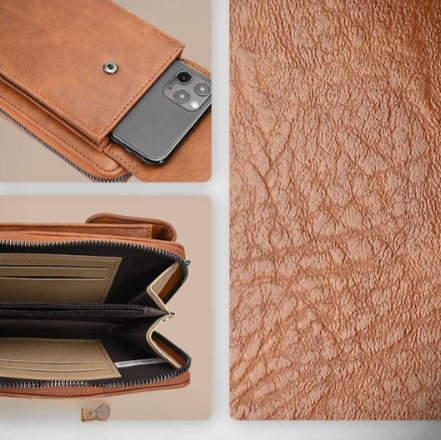 Amelia Compact Crossbody Wallet Bag | Flap Closure Adjustable Strap Bag