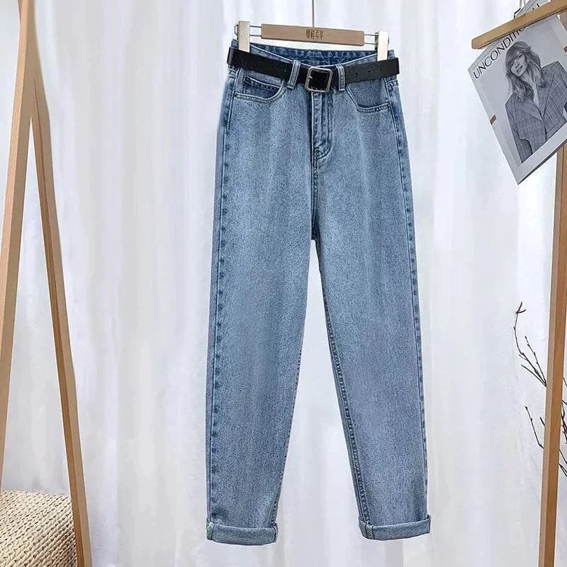 Dame Jeans - Højtaljet - Straight Leg - Klassisk 5-Lomme Design - Casual Komfort
