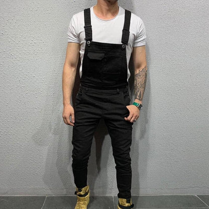 Herre Overalls - Slankt Tapered Fit - Justerbare Stropper - Holdbart Twillmateriale