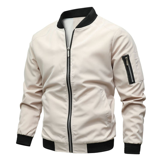 Men's Bomber Jacket - Ribbed Edges - Timeless Design - Comfortable Fit