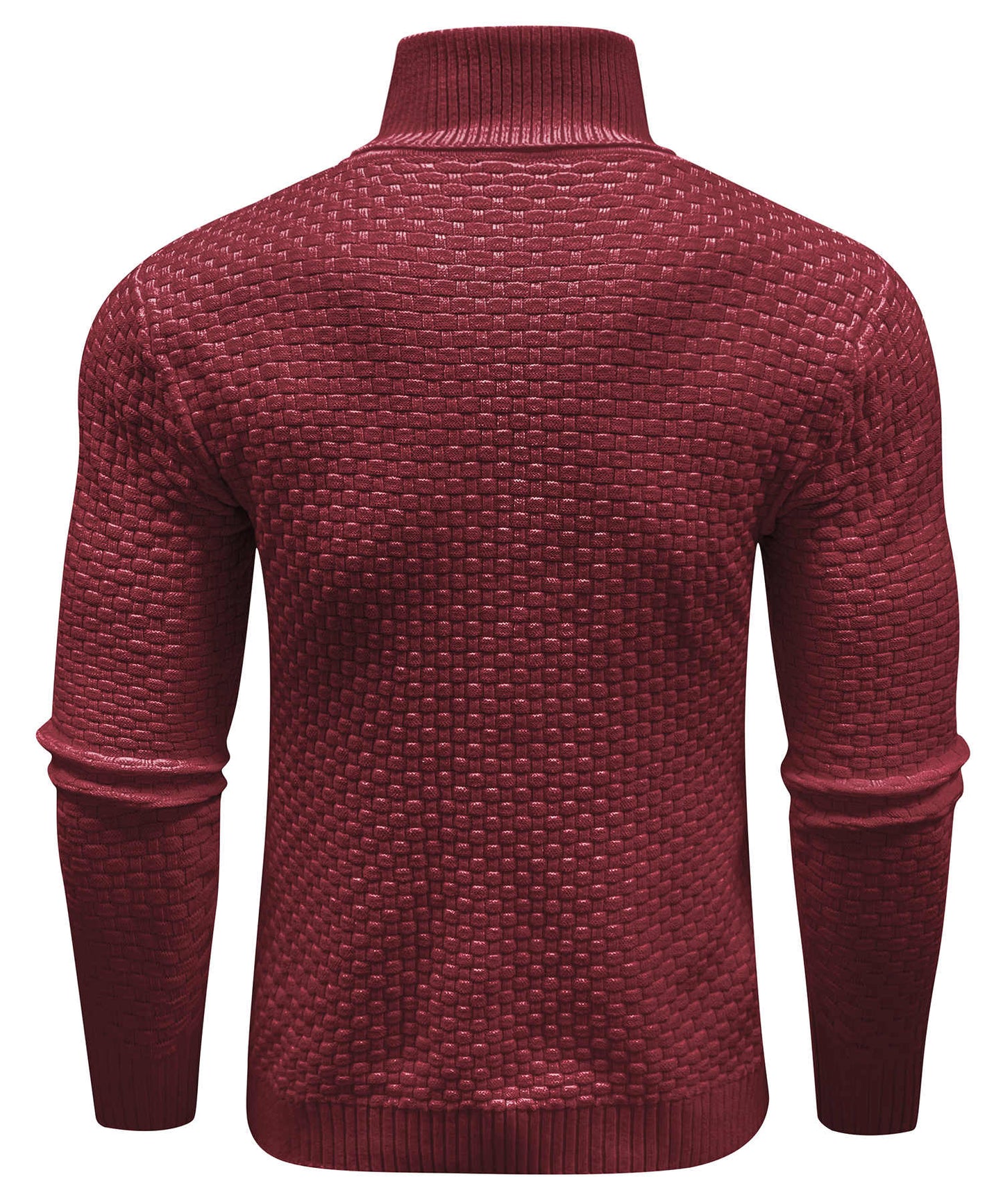 Arthur Slim Fit Turtleneck Sweater | Geometric Pattern Long Sleeve Sweater