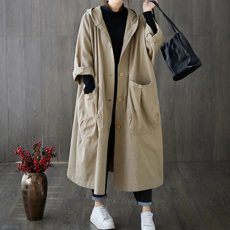 Célina - Oversized trenchcoat med store sidelommer