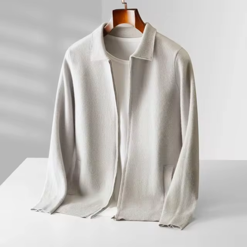 Men's Vest – Regular Fit – Soft Knit – Zipper – Ribbed Edge – With Pockets