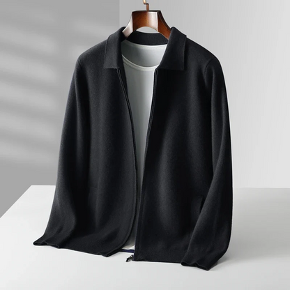Men's Vest – Regular Fit – Soft Knit – Zipper – Ribbed Edge – With Pockets