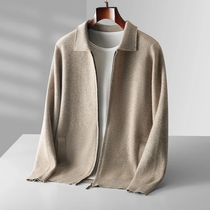Men's Vest – Regular Fit – Soft Knit – Zipper – Ribbed Edge – With Pockets