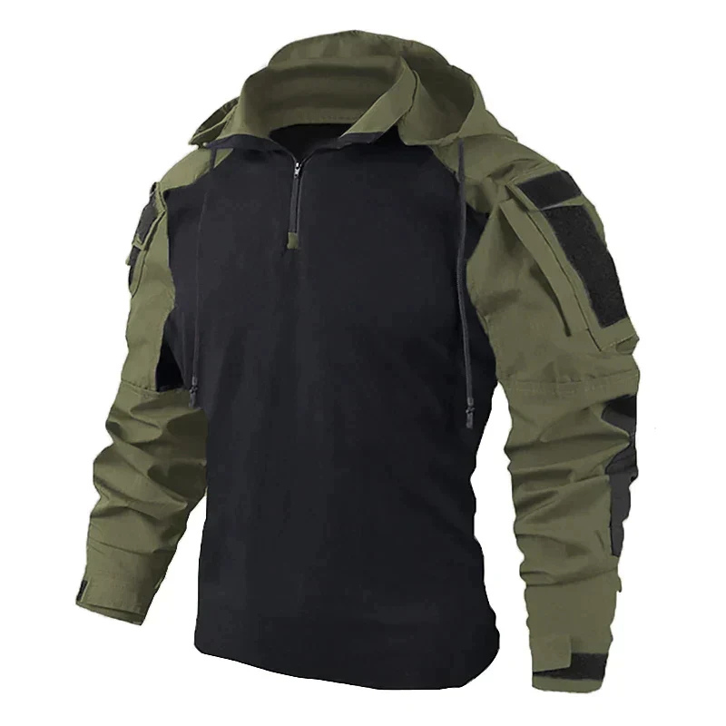 Men's Jacket – Tactical Softshell – Detachable Sleeves – Hood – Multiple Pockets