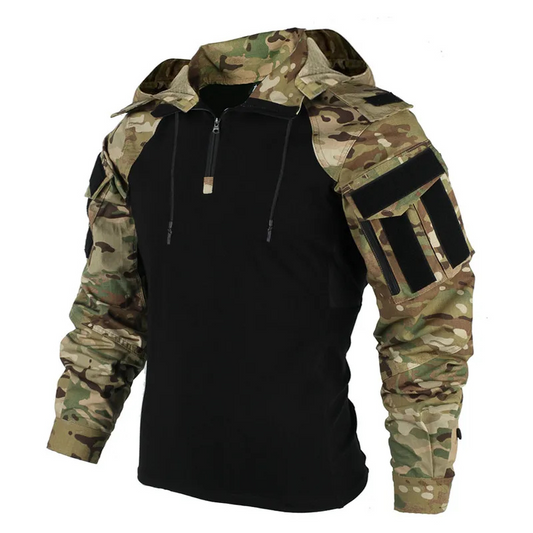 Men's Jacket – Tactical Softshell – Detachable Sleeves – Hood – Multiple Pockets
