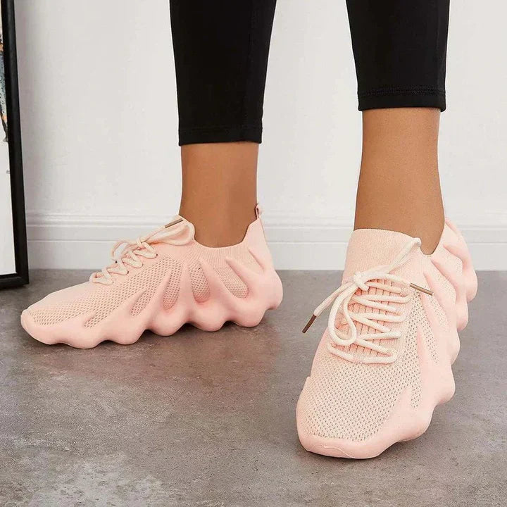 Dame Sneakers - Åndbart Strik Mesh - Letvægtsstødabsorbering - Fleksibel Komfort