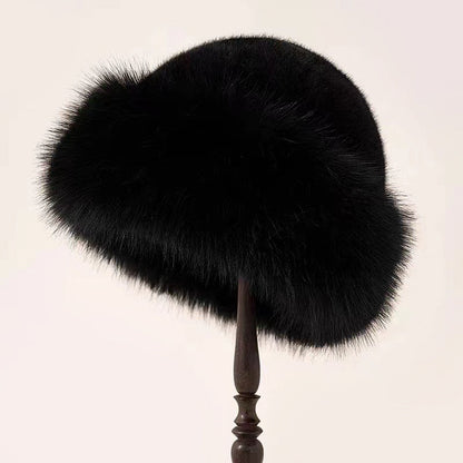 Isla Close-Fitting Fur Hat | Fuzzy Texture Rolled Edge Hat