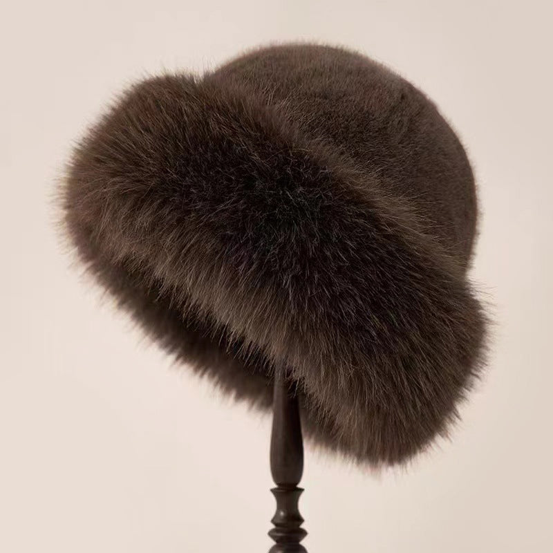 Isla Close-Fitting Fur Hat | Fuzzy Texture Rolled Edge Hat