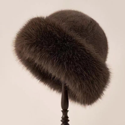 Isla Close-Fitting Fur Hat | Fuzzy Texture Rolled Edge Hat