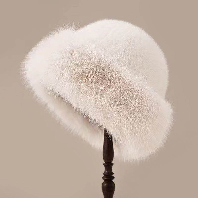 Isla Close-Fitting Fur Hat | Fuzzy Texture Rolled Edge Hat