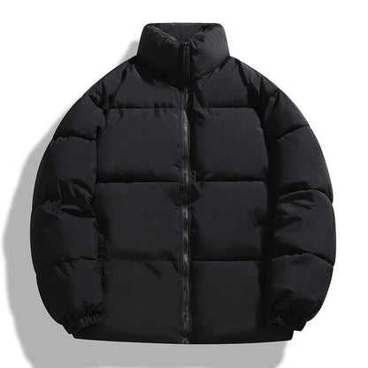 Men's Puffer Jacket – Oversized Fit – Padded Quilted – High Collar – Casual Look