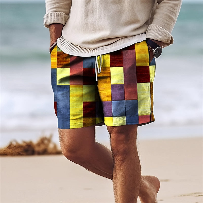 Men's Swim Shorts – Quick-Drying Fabric – Regular Fit – Medium Leg Length – Adjustable Waist