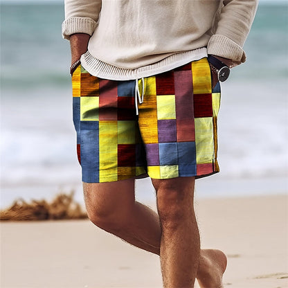 Men's Swim Shorts – Quick-Drying Fabric – Regular Fit – Medium Leg Length – Adjustable Waist