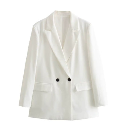 Double-Breasted Women's Blazer - Tailored Fit - Notched Lapel