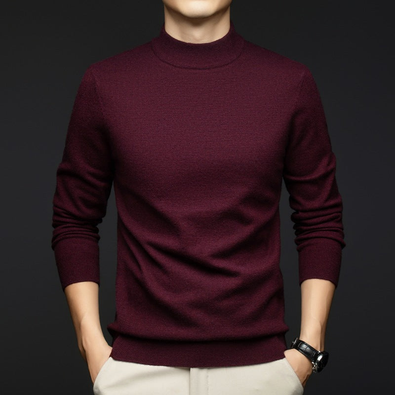 Men's Pullover Sweater – Slim Fit – Soft Cotton – Ribbed Crew Neck Casual Look