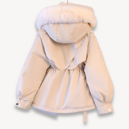 Women’s Parka Jacket - Faux Fur Lining - Removable Hood - Adjustable Fit
